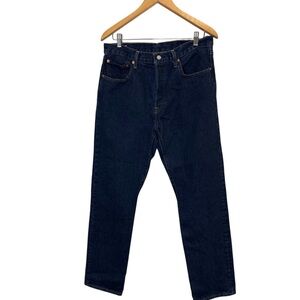 Levi's Premium Dark Blue Straight Leg Button Fly 501 Jeans sz 31/30